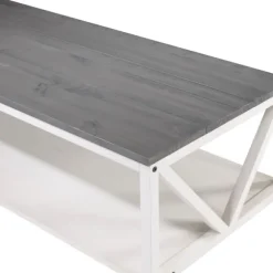 Kirkland's Home Coffee Tables-Gray And Barnwood Coffee Table