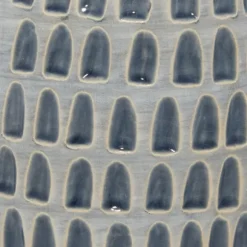 Kirkland's Home Vases-Gray And Blue Grooved Vases, Set Of 2