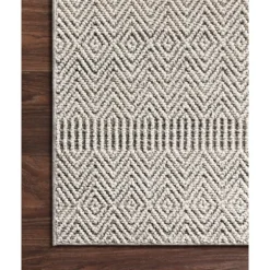 Kirkland's Home Outdoor Rugs-Gray And Bone Zig Zag Outdoor Area Rug, 5X7