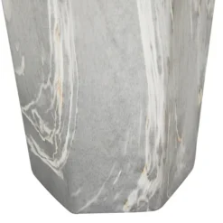Kirkland's Home Vases-Gray And Gold Faux Marble Geometric Vase