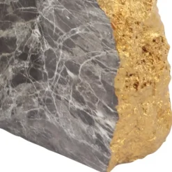 Kirkland's Home Decorative Accents-Gray And Gold Marble Geode Bookends, Set Of 2