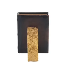 Kirkland's Home Decorative Accents-Gray And Gold Marble Geode Bookends, Set Of 2