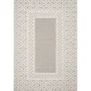 Kirkland's Home Outdoor Rugs-Gray And Ivory Lace Border Outdoor Area Rug, 6X9