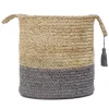 Kirkland's Home Baskets & Boxes-Gray And Tan Woven Jute Basket With Tassel, 19 In.