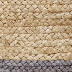 Kirkland's Home Baskets & Boxes-Gray And Tan Woven Jute Basket With Tassel, 19 In.