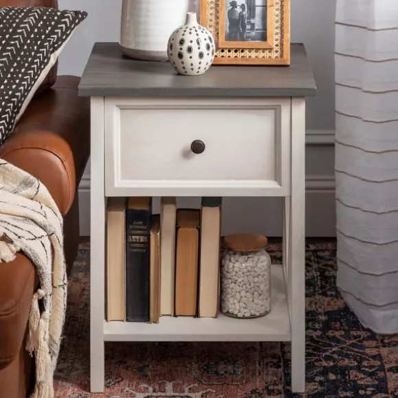 Kirkland's Home Accent & End Tables-Gray And Wash Reclaimed Wood Accent Table