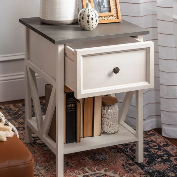 Kirkland's Home Accent & End Tables-Gray And Wash Reclaimed Wood Accent Table