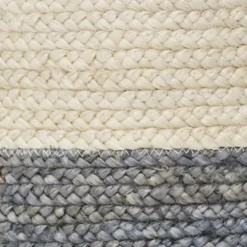 Kirkland's Home Baskets & Boxes-Gray And White Woven Basket With Tassel, 17 In.