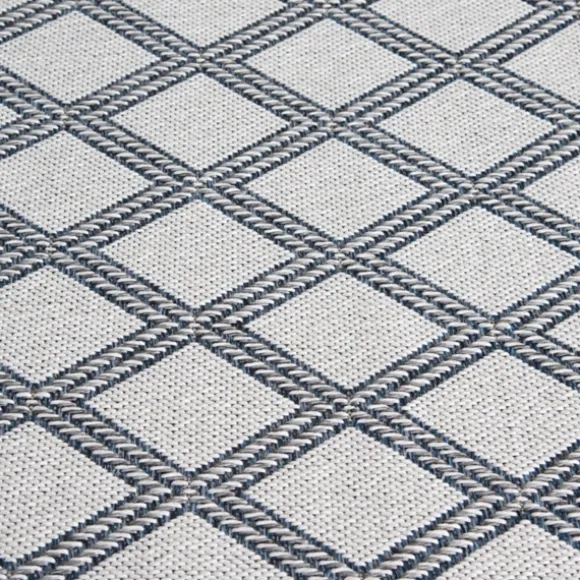 Kirkland's Home Outdoor Rugs-Gray Auckland Trellis Outdoor Area Rug, 6X9