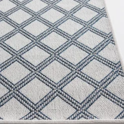 Kirkland's Home Outdoor Rugs-Gray Auckland Trellis Outdoor Area Rug, 5X7