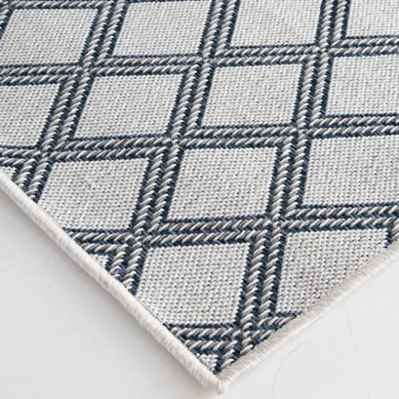 Kirkland's Home Outdoor Rugs-Gray Auckland Trellis Outdoor Area Rug, 5X7