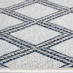 Kirkland's Home Outdoor Rugs-Gray Auckland Trellis Outdoor Area Rug, 5X7