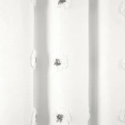 Kirkland's Home Shower Curtains-Gray Boho Tufted Circles Shower Curtain