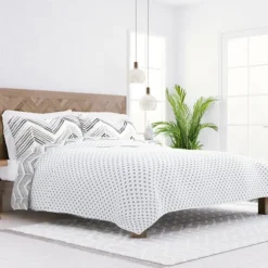 Kirkland's Home Quilts-Gray Chevron Reversible 2-Pc. Twin Quilt Set