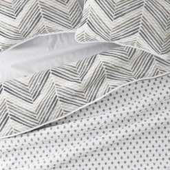 Kirkland's Home Quilts-Gray Chevron Reversible 2-Pc. Twin Quilt Set