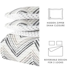 Kirkland's Home Quilts-Gray Chevron Reversible 2-Pc. Twin Quilt Set