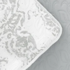 Kirkland's Home Quilts-Gray Damask Reversible 3-Pc. Queen Quilt Set