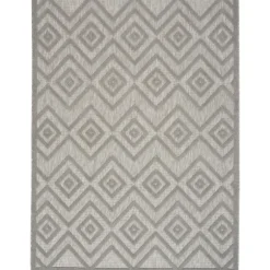 Kirkland's Home Outdoor Rugs-Gray Diamond Indoor/Outdoor Area Rug, 5X7