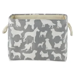 Kirkland's Home Baskets & Boxes-Gray Dog Show Rectangular Storage Bin, 16 In.
