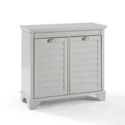 Kirkland's Home Bathroom Furniture-Gray Double Linen Hamper