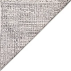 Kirkland's Home Outdoor Rugs-Gray Leopard Border Outdoor Area Rug, 7X10