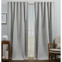 Kirkland's Home Curtains & Drapes-Gray Marl Blackout 2-Pc. Curtain Panel Set, 96 In.