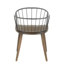 Kirkland's Home Dining Chairs-Gray Metal Spindle Back Dining Chairs, Set Of 2