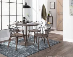 Kirkland's Home Dining Chairs-Gray Metal Spindle Back Dining Chairs, Set Of 2