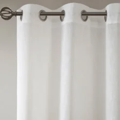 Kirkland's Home Curtains & Drapes-Gray Modern Stripes Curtain Panel, 84 In.