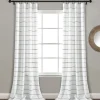 Kirkland's Home Curtains & Drapes-Gray Ombre Stripe Curtain Panel Set, 95 In.
