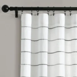 Kirkland's Home Curtains & Drapes-Gray Ombre Stripe Curtain Panel Set, 95 In.