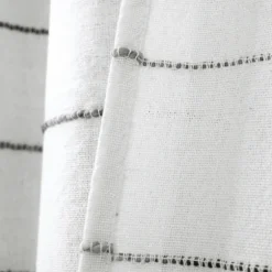 Kirkland's Home Curtains & Drapes-Gray Ombre Stripe Curtain Panel Set, 95 In.