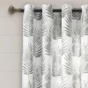 Kirkland's Home Curtains & Drapes-Gray Palm Leaves Curtain Panel Set, 84 In.
