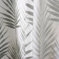 Kirkland's Home Curtains & Drapes-Gray Palm Leaves Curtain Panel Set, 84 In.