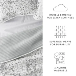 Kirkland's Home Quilts-Gray Patchwork Reversible 3-Pc. King Quilt Set