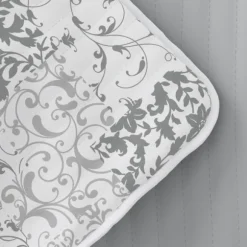 Kirkland's Home Quilts-Gray Patchwork Reversible 3-Pc. Queen Quilt Set