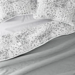 Kirkland's Home Quilts-Gray Patchwork Reversible 3-Pc. Queen Quilt Set