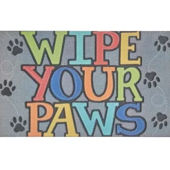 Kirkland's Home Doormats-Gray Paw Stitched Doormat