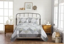 Kirkland's Home Quilts-Gray Reine-Marie Full/Queen 3-Pc. Quilt Set