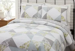 Kirkland's Home Quilts-Gray Reine-Marie Full/Queen 3-Pc. Quilt Set