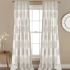 Kirkland's Home Curtains & Drapes-Gray Teardrop Leaves Curtain Panel Set, 84 In.