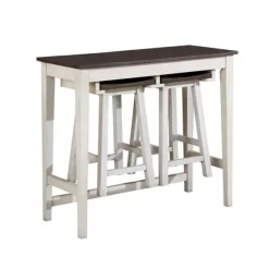 Kirkland's Home Dining Tables-Gray Top Wood With Rack 3-Pc. Dining Set