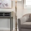 Kirkland's Home Floor Lamps-Gray Traditional Spindle Floor Lamp