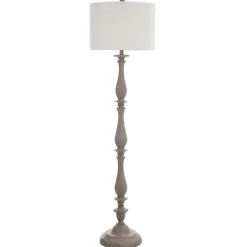 Kirkland's Home Floor Lamps-Gray Traditional Spindle Floor Lamp