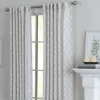 Kirkland's Home Curtains & Drapes-Gray Trellis Woven Single Curtain Panel, 84 In.