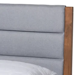 Kirkland's Home Beds & Headboards-Gray Tufted Headboard Queen Platform Bed