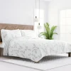 Kirkland's Home Quilts-Gray Vines Reversible 3-Pc. Queen Quilt Set