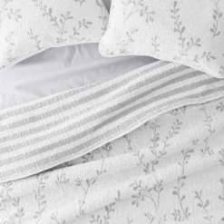 Kirkland's Home Quilts-Gray Vines Reversible 3-Pc. Queen Quilt Set