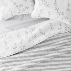 Kirkland's Home Quilts-Gray Vines Reversible 2-Pc. Twin Quilt Set