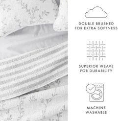 Kirkland's Home Quilts-Gray Vines Reversible 2-Pc. Twin Quilt Set